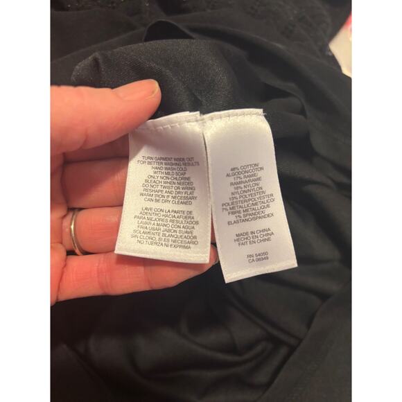 Nine West V Neck Black Fit & Flare Black Dress Medium Knit Cocktail dress - Picture 5 of 13